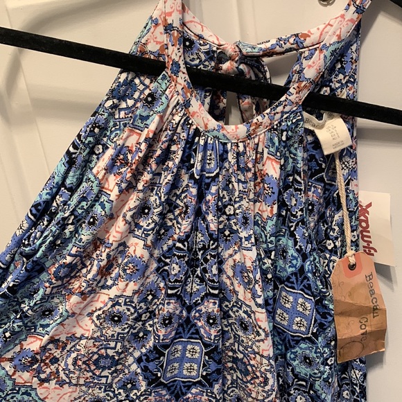 Printed flowy tie back dress - Picture 2 of 6